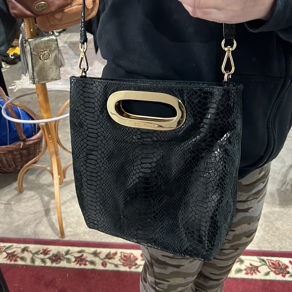 MICHAEL KORS EMBOSSED LEATHER SHOULDER BAG - Picture 7 of 11